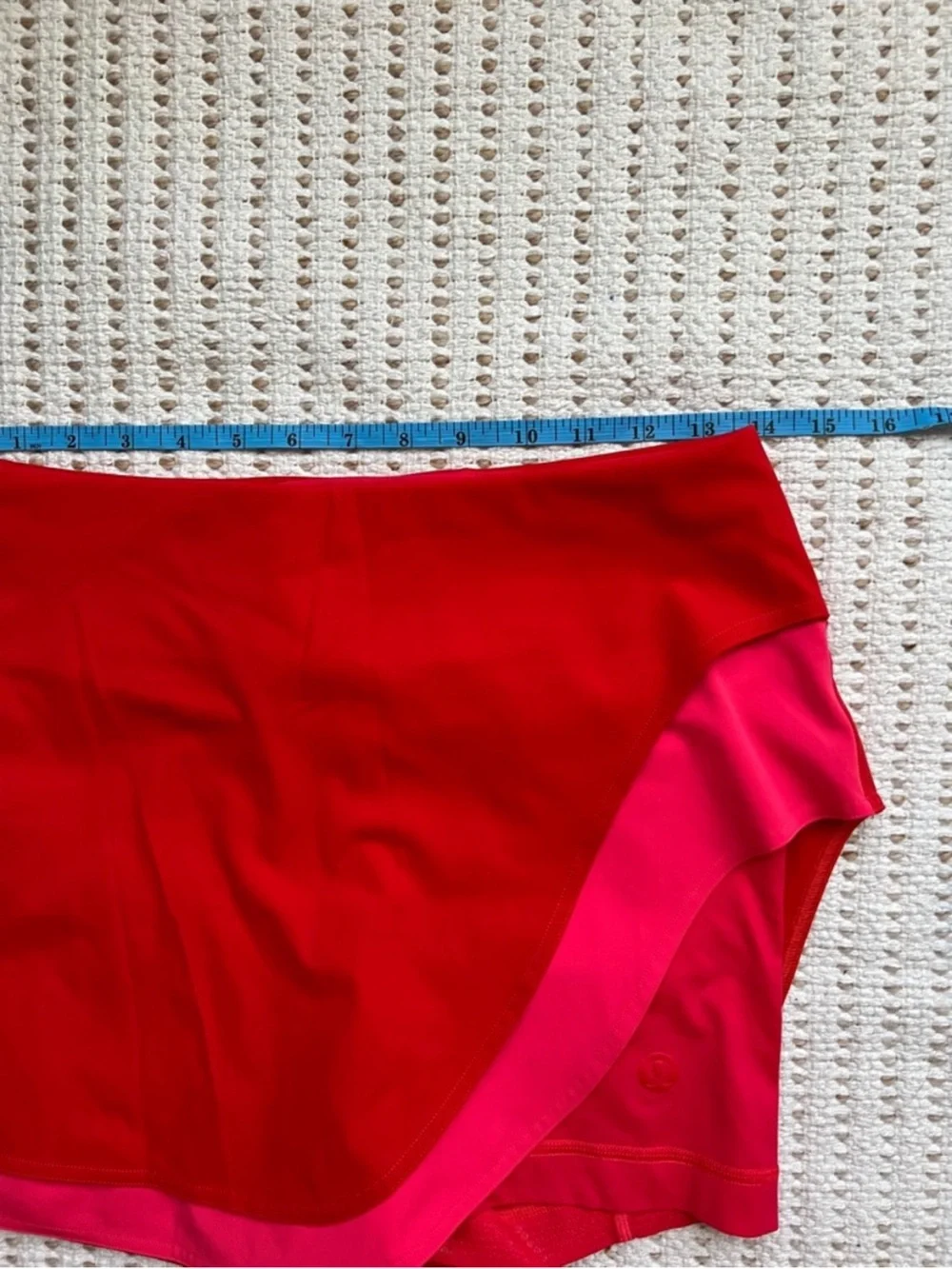 Lululemon Red Asymmetrical Layered High-Rise Tennis Skort Size 6 (Small)